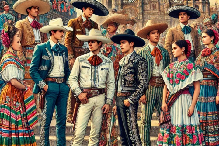 traditional men and women's fashion in Mexico