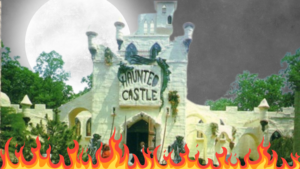 The Six Flags Great Adventure Haunted Castle Fire