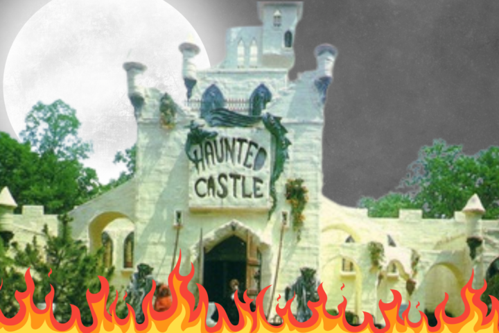 The Six Flags Great Adventure Haunted Castle Fire