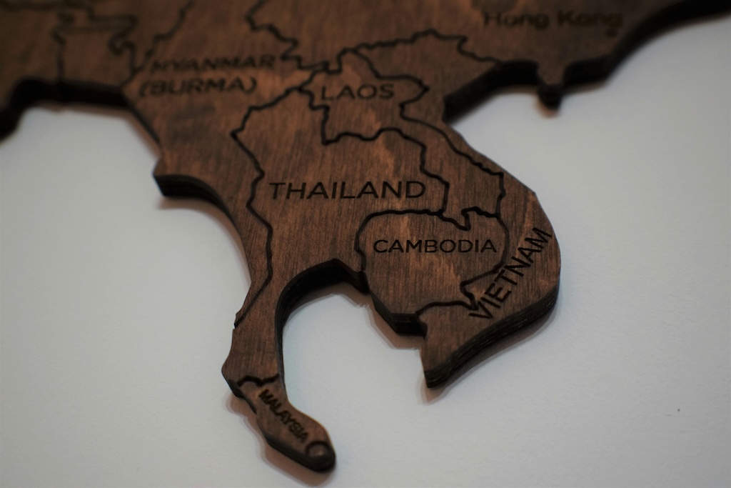 Map Cambodia and Vietnam