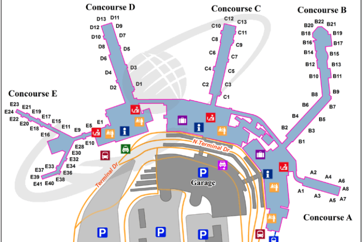 slc airport map